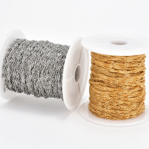 Chaîne en acier inoxydable Aceworks à motif vague, vendue au mètre en rouleau |   Chaînes de bijoux DIY pour collier et bracelet Modèle NCS65311-M - Product Image 1