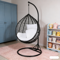 Fauteuil à bascule suspendu pour extérieur, patio, salon, banc suspendu au plafond, balançoire indienne, fauteuil relax pour enfant, grand modèle