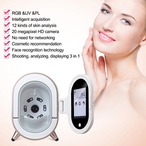 Magic Mirror Max Home Spa <span class=keywords><strong>3D</strong></span> Analizador de piel facial Smart RGB UV PL Hidratante para cara Ojos Labios para uso en salón de belleza en el hogar - Product Image 4