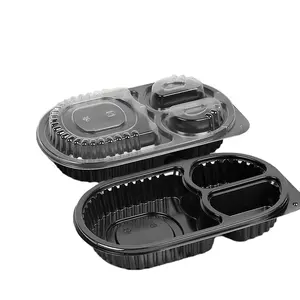 Customizable Logo Take Out Container Microwave Safe Food Grade Plastic Meal Prep Boxes