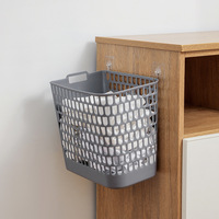 Panier à linge mural domestique portable en plastique grande capacité pour salle de bain, rangement creux pour articles divers et jouets, modèle 7011