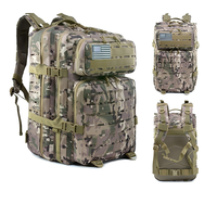 Sac à dos tactique personnalisé de 45-50L avec pochette pour ordinateur portable, compatible Molle, sac à dos de randonnée pour voyages en plein air