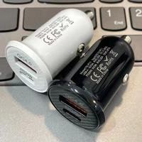 Pengisi Daya Mobil MINI 20W PD QC4.0 Dual Port Pengisian Cepat Usb2Type C Pengisi Daya Mobil A+C untuk Ponsel IPHONE Pengisi Daya Mobil
