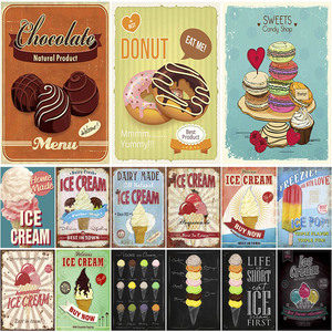 Наслаждайтесь нашими вкусными хот-догами, лучшие в городе металлические вывески, потертый шикарный жестяной знак, кофейный ресторан, Настенный декор, металлические вывески для мороженого - Product Image 4