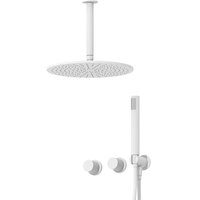 Accessoires de salle de bain OEM dans le mur Vanne mélangeur d'eau chaude et froide au plafond Ensemble de robinet de système de douche en laiton