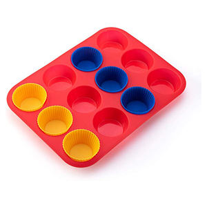 Molde redondo <span class=keywords><strong>de</strong></span> silicona para cupcakes, Mini molde para pastel - Product Image 6