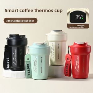 กระติกน้ำสุญญากาศสแตนเลส 316 ทรงแปดเหลี่ยม แก้วกาแฟพกพาสำหรับเดินทาง พร้อมสายคล้องคอ ของขวัญโฆษณา แก้วน้ำ - Product Image 4
