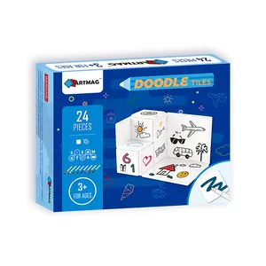 Artmag 2023 New DIY vẽ gạch từ tính cho trẻ em Doodle gạch bảng trắng gạch từ tính trắng khối xây dựng đồ chơi