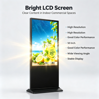 Écran tactile numérique sur pied de 65 pouces, affichage Windows 4K, CMS intégré, indice de protection IP68, prise en charge de l'animation pour ascenseurs