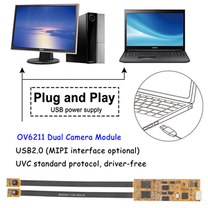 OmniVision ovm6211 30W 120fps 850 hồng ngoại LED ống kính kép máy ảnh mô-đun HD <span class=keywords><strong>UVC</strong></span> B & W VR mắt theo dõi 0.3MP CMOS máy ảnh mô-đun USB - Product Image 5