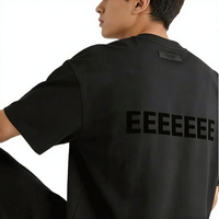 Ensembles décontractés d'été à manches courtes en coton tricoté imprimé de haute qualité, coupe oversize, pour hommes et femmes, vente en gros