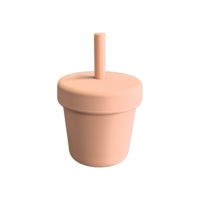 Bouteille d'eau portable en silicone pour enfants, écologique et personnalisable, avec paille, mignonne, pour l'école et le sport