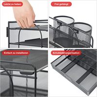 Support de rangement de bureau en métal à plusieurs niveaux, plateau à dossiers coulissant en fer, organisateur de bureau direct usine