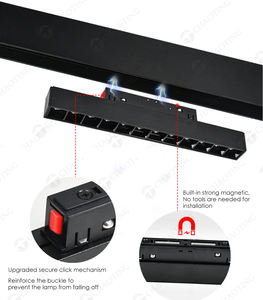 <span class=keywords><strong>Luminaire</strong></span> linéaire rotatif à gradation intelligente à commande par panneau 6W 12W 18W <span class=keywords><strong>Rail</strong></span> magnétique Grille lumineuse pour éclairage directionnel sur <span class=keywords><strong>rail</strong></span> LED - Product Image 4