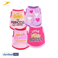 Meistverkaufte Weiche Baumwoll-Hundetanktops Niedliche Buchstaben-Print Haustier-Shirts Entzückende Atmungsaktive Sommer-Outfits