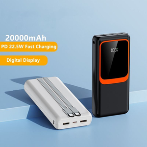 Cargador Portátil de 20000 mAh con Cables Integrados, Cargador de Teléfono de Alta Capacidad, Batería Externa Compacta - Product Image 3