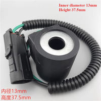 Bobine d'électrovanne d'excavatrice DC12V 24V pour SWE 60/70N9, bobine d'électrovanne pilote, diamètre intérieur 13mm, hauteur 37,5mm