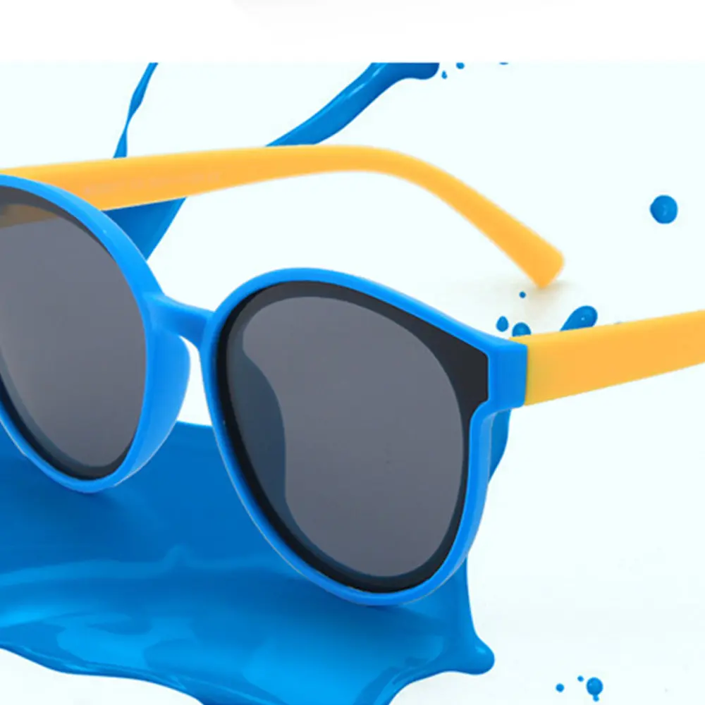 Montatura per occhiali per bambini occhiali da vista per bambini occhiali da sole per cartoni animati per bambini uv400 logo di design personalizzato occhiali da sole in gomma siliconica