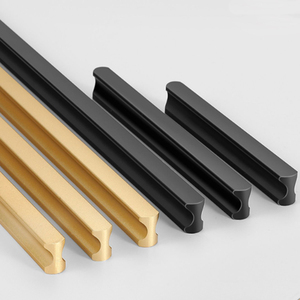 Hot sale hardware stainless steel furniture kitchen cabinet wardrobe gold black drawer pull handle for cabinet