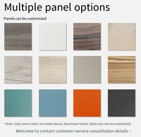 Modern Convertible Extendable Modular Multi-Office Partition Open Workstation Arc Glass Birch Wood Aluminum Custom Size Desks