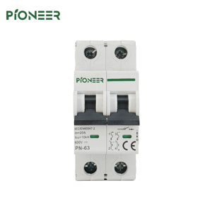 Miniature Circuit <strong>Breaker</strong> 6/10/16/20/25/32/40/50/63A Solar PV DC 600V PA66 Material Li Protection 2P Rail Mounting 10kA Breaking - Product Image 1