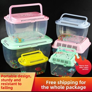 Aquarium portable incassable pour tortues, poissons rouges et poissons betta, petit aquarium semi-transparent - Product Image 2