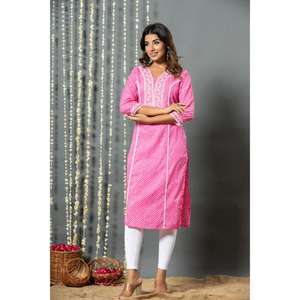 Elegant Ethnic Wear Cotton <b>Kurta</b> Set Available at Wholesale Quantity for Export From India Good Quality New Design Women - Product Image 2