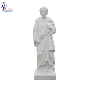 Vida tamaño tallada a mano de mármol blanco estatua del Sagrado Corazón de Jesús para la Iglesia. - Product Image 6