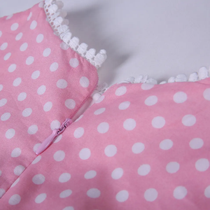 2-12y Bage Enfants Toddler Bébé Rose Polka Jupe Vintage Robes Sans Manches Floral Soutien Vacances Smocked Enfants pour Filles 1000 - Product Image 5