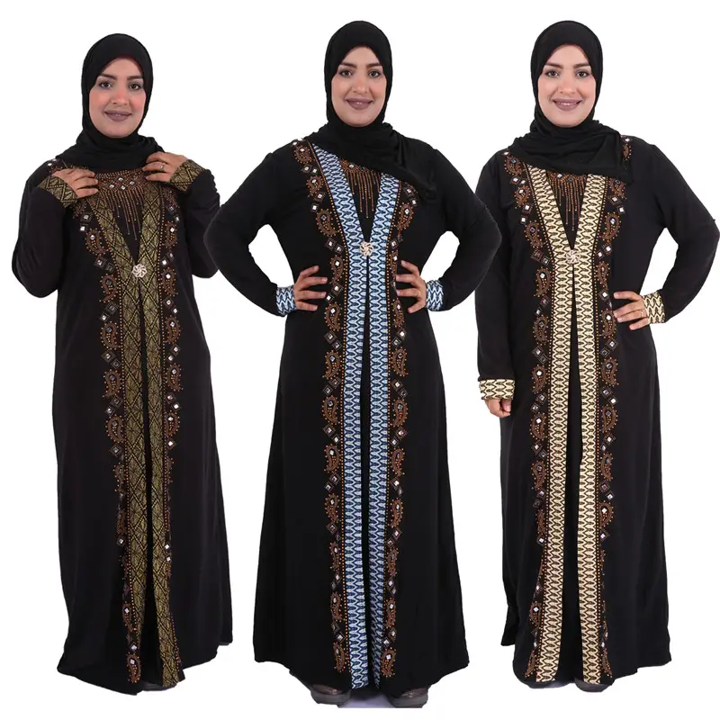 Muslim Traditional Women Prayer Dress Egyptian Abaya Caftan Women Moroccan Modest Design Kaftan Abaya Fabric Knitted OEM Service