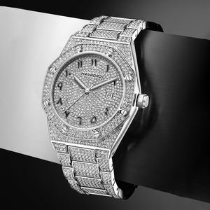 Orologio al Quarzo Personalizzato Hip-Hop di Lusso con Cassa in Acciaio Inossidabile e Quadrante Luminoso per <span class=keywords><strong>Uomo</strong></span> e Donna - Product Image 3