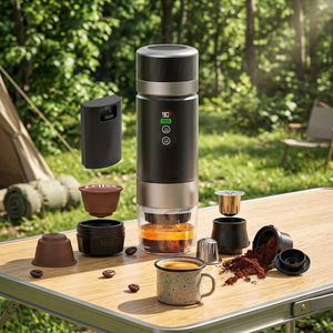 Wholesale Portable Espresso <b>Machine</b> <b>Automatic</b> with Removable Battery Digital Display Fast Heating for Car Camping CE Certificate - Product Image 1