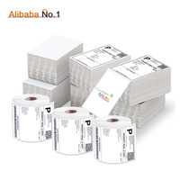 Evergreen 100X150 Mm kertas Barcode langsung berperekat 6X4 Label Printer termal 500