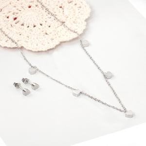 Parures de bijoux tendance en cristal coloré en forme de cœur, parures de bijoux plaquées or, parures de bijoux en acier inoxydable pour femmes - Product Image 4