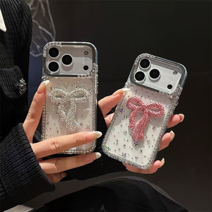 Coque de téléphone portable IMD Laser Dégradé pour iPhone 17 16 15 14 Pro Max, transparente, colorée, scintillante, avec protection caméra et motif papillon - Product Image 2