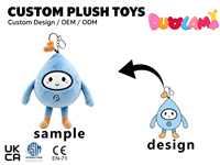 Pendentif en peluche Goutte d'eau bleue douce, porte-clés personnage Kawaii, décoration tendance à suspendre pour sac à main, ornement de voiture, cadeau