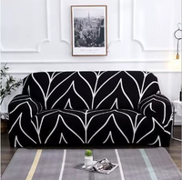 Dreisitzer-Sofabezug Modernes Geometrisches Muster Elastisch Dehnbar 100% Polyester Maschinenwaschbar Maßanfertigung Möglich