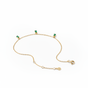 Brazalete de Oro de 18K con Piedras Preciosas Tipo Baguette, con Esmeralda, Diamante, Perla, Moissanita y Circonita, para Regalo Religioso, Clásico o de Fiesta - Product Image 1