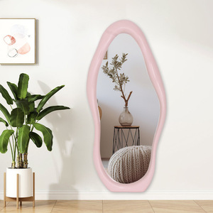SWT Specchio da Terra per Camera da Letto Ragazza, a Figura Intera, Stile Francese Forma Irregolare, Popolare Stile Instagram, Decorazione per la Casa, in <span class=keywords><strong>Plastica</strong></span> - Product Image 3