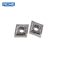 Plaquette en carbure super dur ACME CNMG120402 CNMG120404 CNMG120408 pour tour CNC, outil de tournage pour cuivre et aluminium, OEM, garantie 3 ans