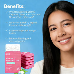 Chewing-gum probiotique <span class=keywords><strong>pour</strong></span> femmes, soutien <span class=keywords><strong>pour</strong></span> <span class=keywords><strong>les</strong></span> soins de l'intestin et de la santé féminine, fournisseur en gros OEM ODM, étiquette privée - Product Image 2