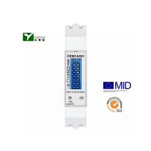 YTL DEM1A 0.25-100A Din-Rail 1P 1 model wholesale Watt hour meter supplier