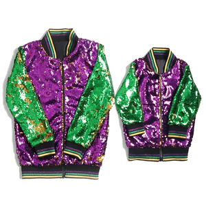 Giacca Reversibile con Paillettes per Mardi Gras, Abbigliamento Femminile e per Bambine, Vendita Calda - Product Image 1