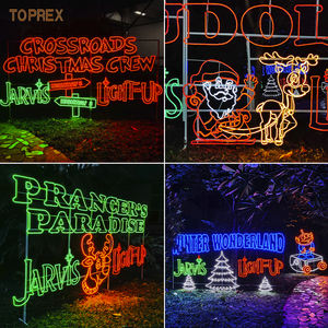 Cross Street Led 2d Motiv Licht Dekoration Außen beleuchtung Wasserdichte LED-Leuchten Frohe Weihnachten - Product Image 3