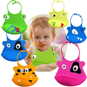 Bavoir bébé en silicone portable et facile à ranger, résistant à l'<span class=keywords><strong>eau</strong></span> et à la saleté, avec sangle de cou réglable, adapté aux nouveau-nés - Product Image 5