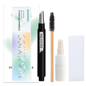 Nouveauté : stylo à <span class=keywords><strong>cire</strong></span> végétalien à bouton-poussoir, <span class=keywords><strong>kit</strong></span> tout-en-un pour l'<span class=keywords><strong>épilation</strong></span> des sourcils et du dessus des lèvres, sans cruauté et doux pour la peau - Product Image 1