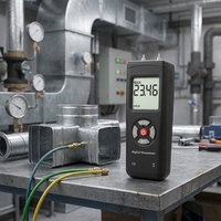 TL-100 Handheld High Performance Digital Manometer Air/Gas Vacuum Pressure Gauge +/-2Psi Range +0.3% Accuracy 9V Battery One