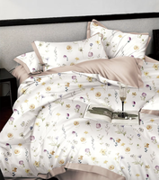 Parure de lit de luxe unie en Lyocell 200TC, écologique, taille King, 4 pièces, rafraîchissante, soyeuse, avec fermeture boutonnée, ultra-confortable