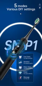 Sonic elektrikli diş fırçası yetişkin su geçirmez sonik otomatik hızlı şarj dokunmatik ekran diş fırçası