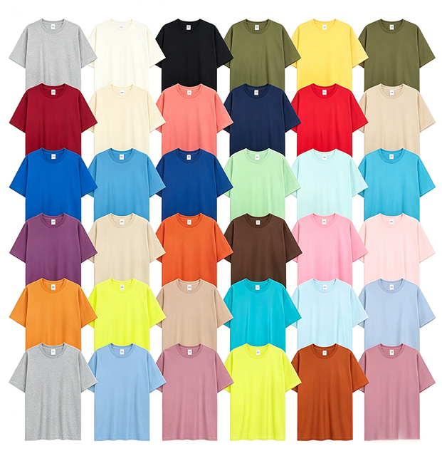 Factory Wholesale High Quality Men's Solid Oversized Casual T-Shirt 100% Polyester 180g Woven Blank Design Short-Sleeve t Shirts